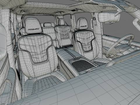 Nissan Armada PRO-4X 2025 with interior 3D Model