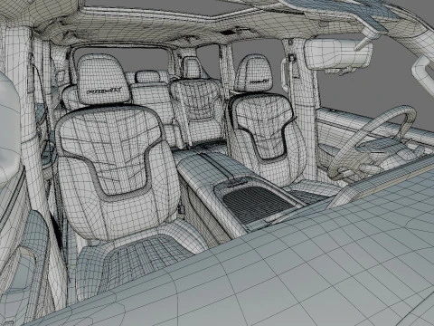Nissan Armada PRO-4X 2025 with interior 3D Model