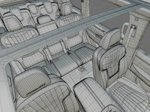 Nissan Armada PRO-4X 2025 with interior 3D Model