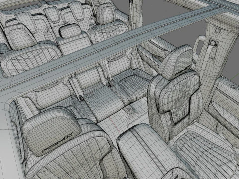 Nissan Armada PRO-4X 2025 with interior 3D Model