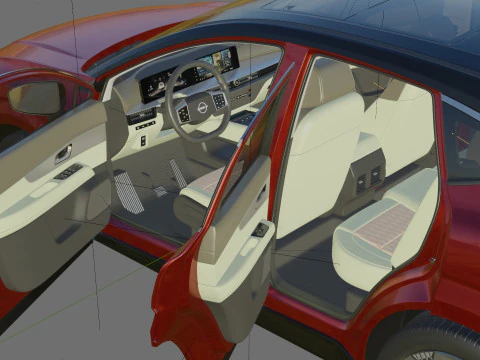 Nissan Murano 2025 with interior 3D Model