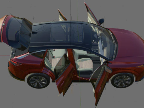 Nissan Murano 2025 with interior 3D Model