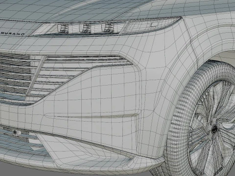 Nissan Murano 2025 with interior 3D Model