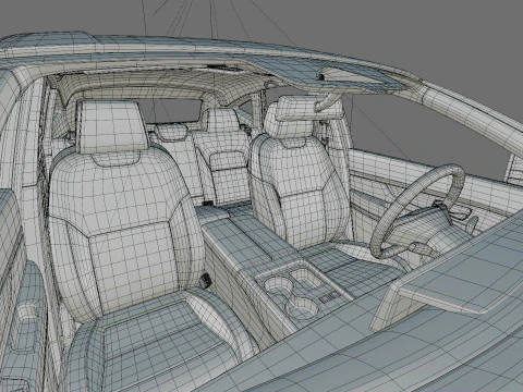 Nissan Murano 2025 with interior 3D Model