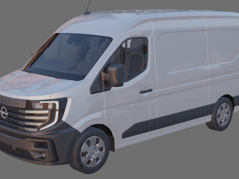 Nissan Interstar Van L2H2 2024 with interior 3D Model