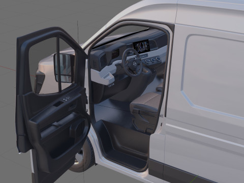 Nissan Interstar Van L2H2 2024 with interior 3D Model
