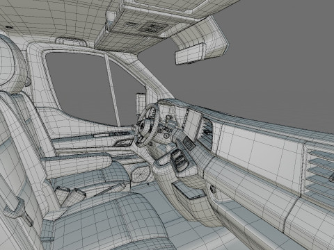 Nissan Interstar Van L2H2 2024 with interior 3D Model