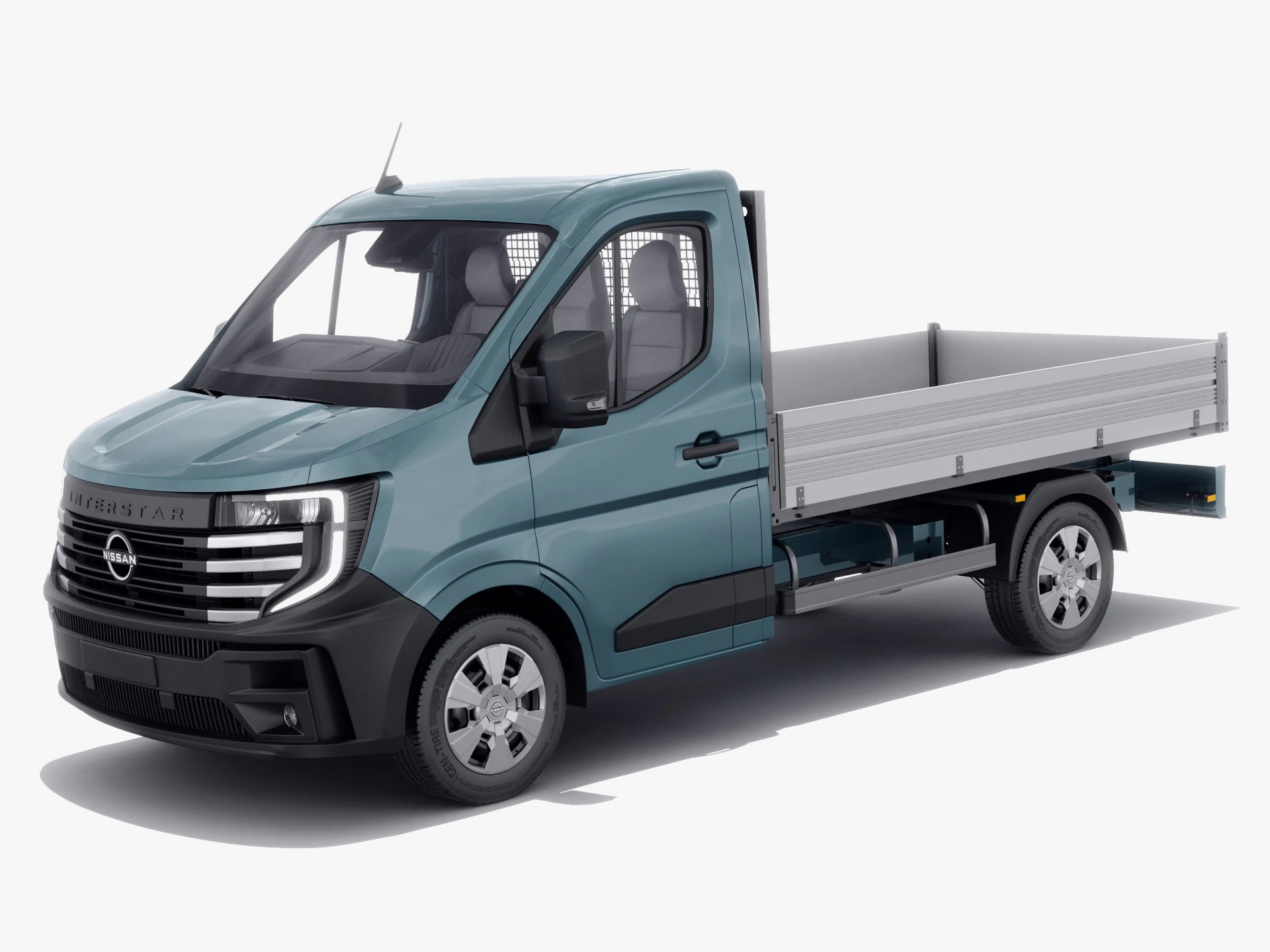 Nissan Interstar pick-up 2024 with interior 3D Model .c4d .max .obj .3ds .fbx .stl .blend 