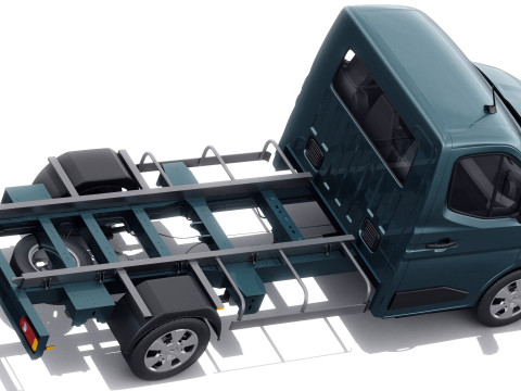Nissan Interstar pick-up 2024 with interior Modelo 3D