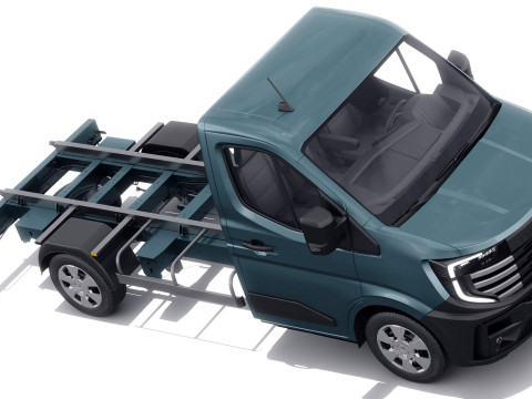 Nissan Interstar pick-up 2024 with interior Modelo 3D