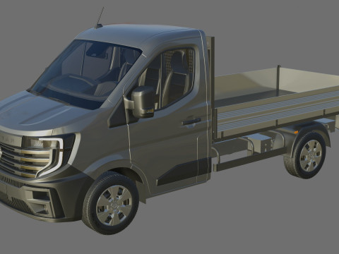 Nissan Interstar pick-up 2024 with interior Modelo 3D