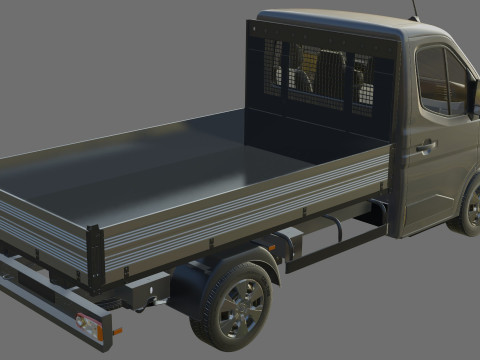 Nissan Interstar pick-up 2024 with interior Modelo 3D