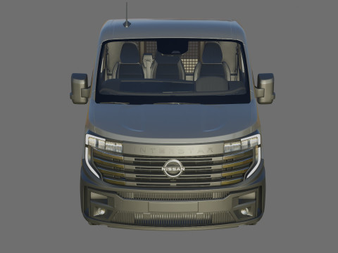Nissan Interstar pick-up 2024 with interior Modelo 3D