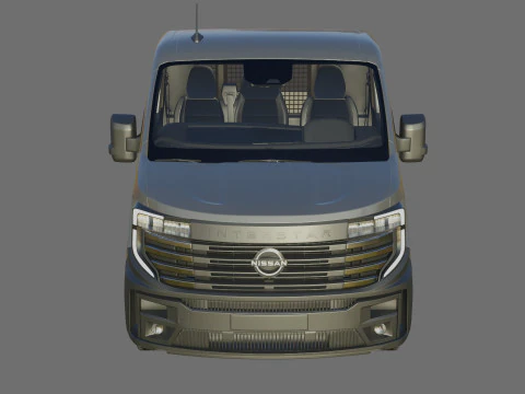 Nissan Interstar pick-up 2024 with interior 3D Model