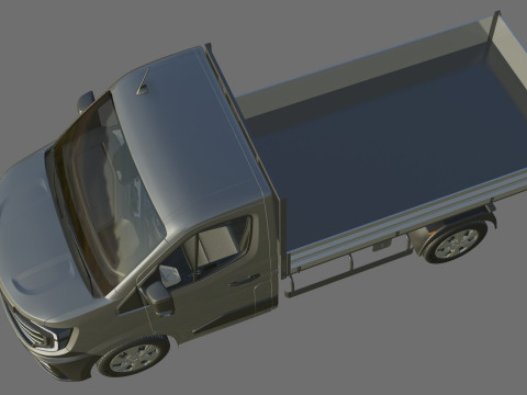 Nissan Interstar pick-up 2024 with interior Modelo 3D