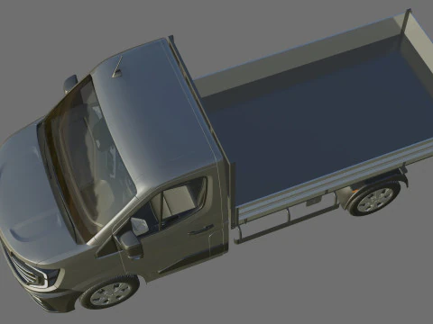 Nissan Interstar pick-up 2024 with interior 3D Model