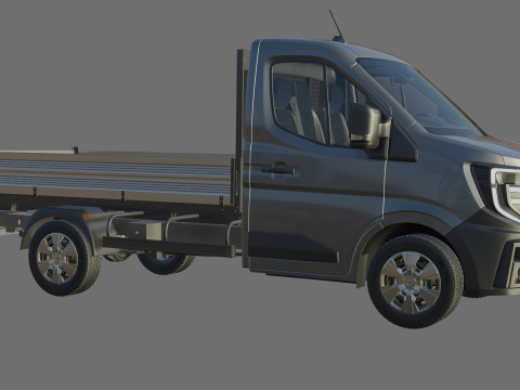 Nissan Interstar pick-up 2024 with interior Modelo 3D