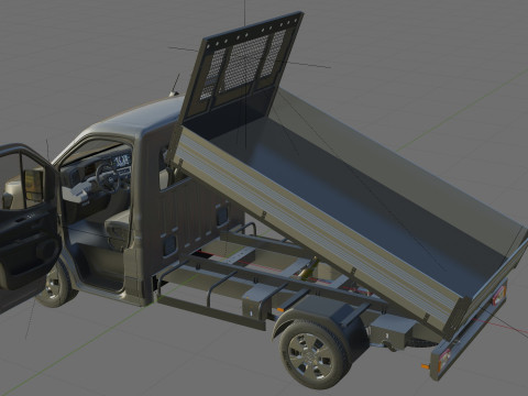 Nissan Interstar pick-up 2024 with interior Modelo 3D