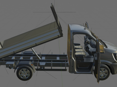 Nissan Interstar pick-up 2024 with interior Modelo 3D