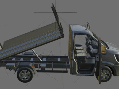 Nissan Interstar pick-up 2024 with interior 3D Model