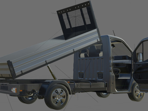 Nissan Interstar pick-up 2024 with interior Modelo 3D