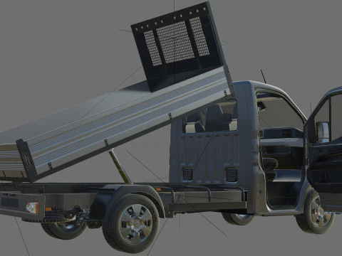 Nissan Interstar pick-up 2024 with interior 3D Model