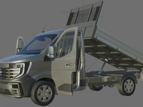 Nissan Interstar pick-up 2024 with interior Modelo 3D