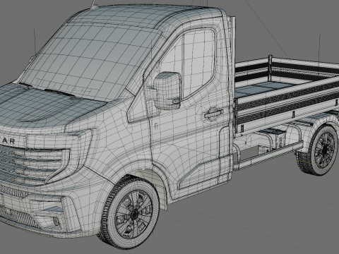 Nissan Interstar pick-up 2024 with interior Modelo 3D