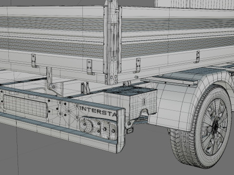 Nissan Interstar pick-up 2024 with interior Modelo 3D