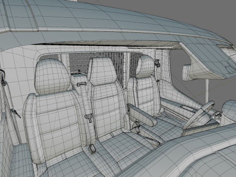 Nissan Interstar pick-up 2024 with interior Modelo 3D