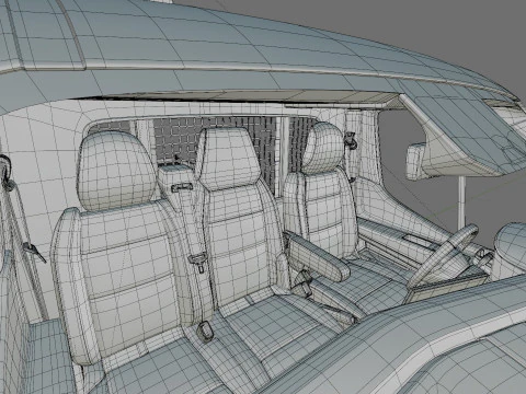 Nissan Interstar pick-up 2024 with interior 3D Model