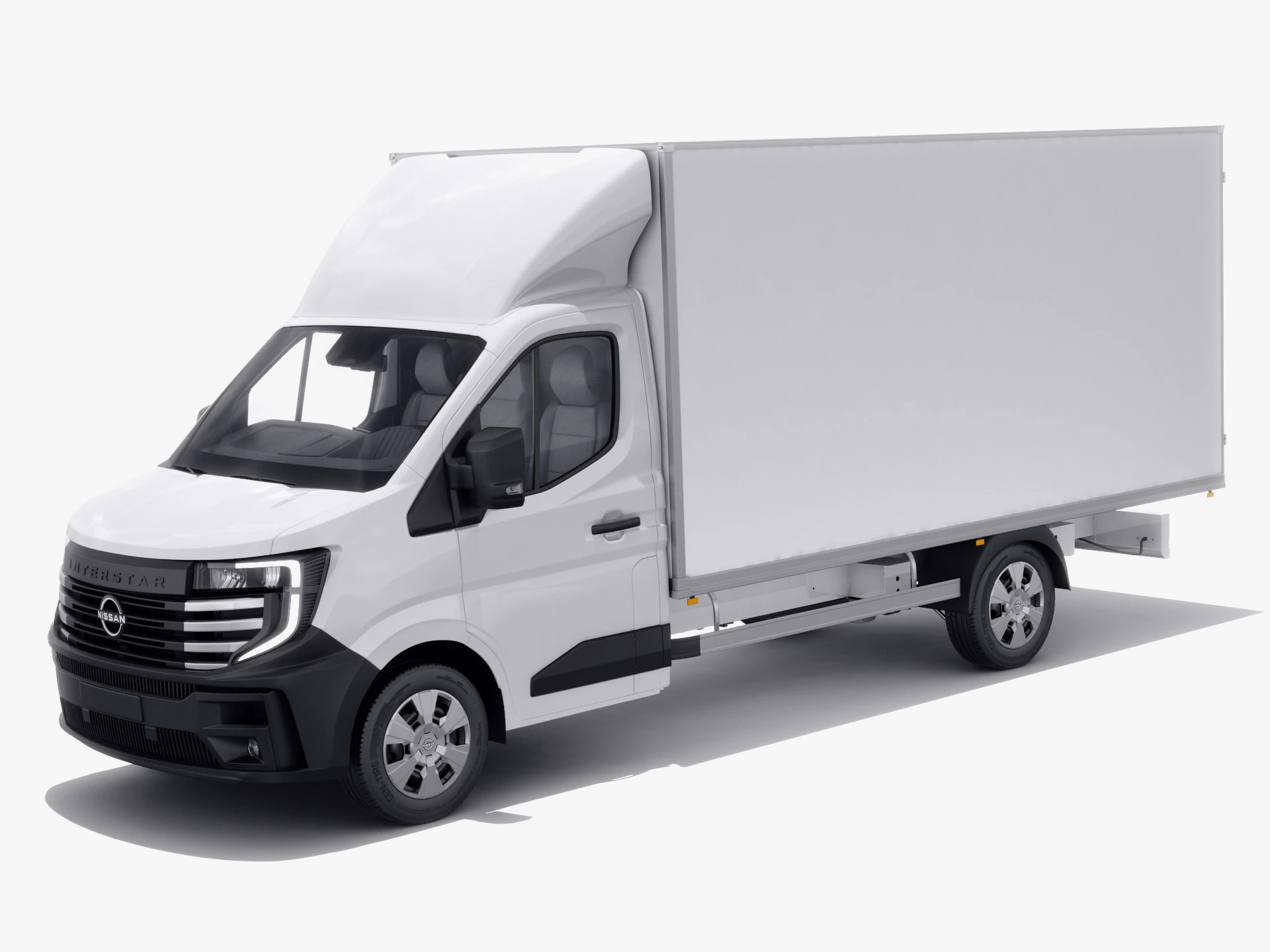 Nissan Interstar Box Truck 2024 with interior 3D Model .c4d .max .obj .3ds .fbx .stl .blend