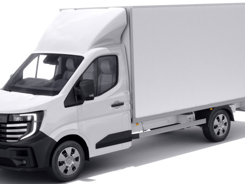 Nissan Interstar Box Truck 2024 with interior 3D मॉडल