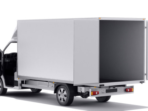 Nissan Interstar Box Truck 2024 with interior 3D मॉडल