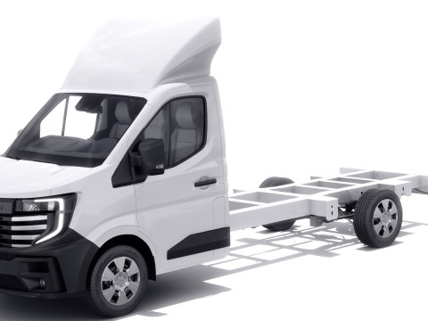 Nissan Interstar Box Truck 2024 with interior 3D मॉडल