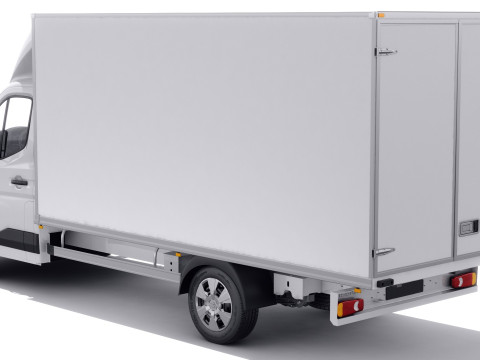 Nissan Interstar Box Truck 2024 with interior 3D मॉडल