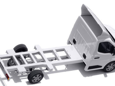 Nissan Interstar Box Truck 2024 with interior 3D मॉडल
