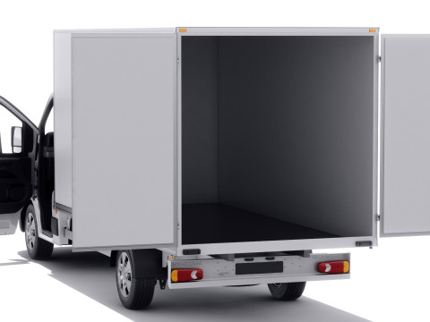 Nissan Interstar Box Truck 2024 with interior 3D मॉडल