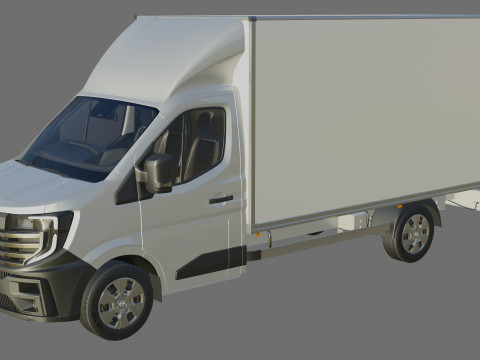 Nissan Interstar Box Truck 2024 with interior 3D मॉडल