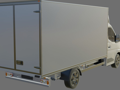Nissan Interstar Box Truck 2024 with interior 3D मॉडल