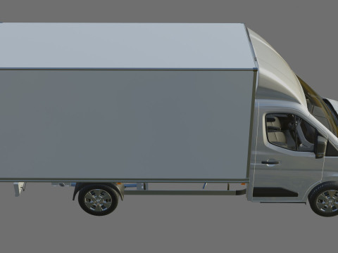 Nissan Interstar Box Truck 2024 with interior 3D मॉडल