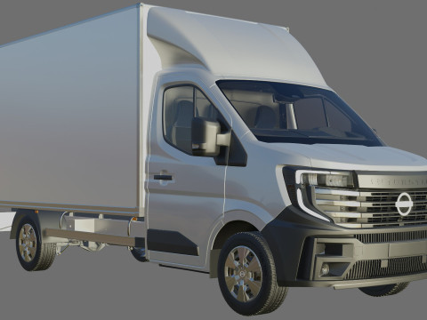 Nissan Interstar Box Truck 2024 with interior 3D मॉडल