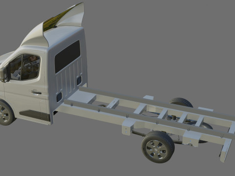 Nissan Interstar Box Truck 2024 with interior 3D मॉडल