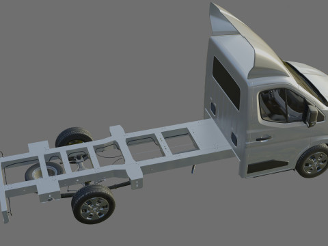Nissan Interstar Box Truck 2024 with interior 3D मॉडल