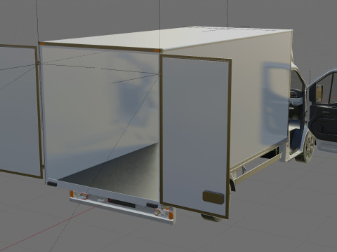Nissan Interstar Box Truck 2024 with interior 3D मॉडल