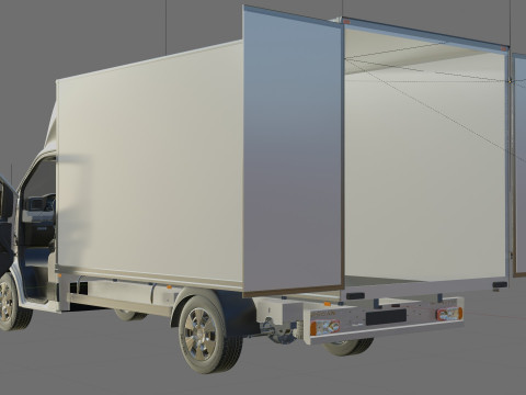 Nissan Interstar Box Truck 2024 with interior 3D मॉडल