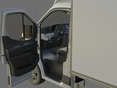 Nissan Interstar Box Truck 2024 with interior 3D मॉडल