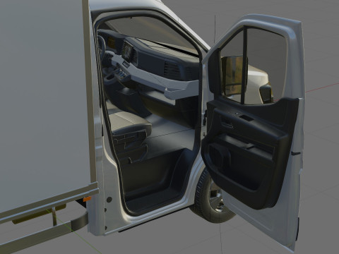 Nissan Interstar Box Truck 2024 with interior 3D मॉडल
