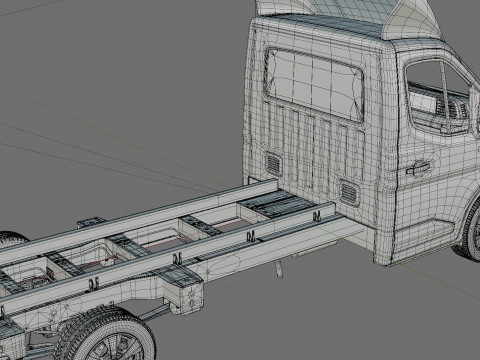 Nissan Interstar Box Truck 2024 with interior 3D मॉडल