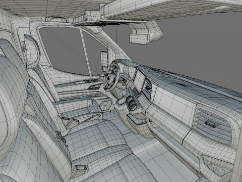 Nissan Interstar Box Truck 2024 with interior 3D मॉडल